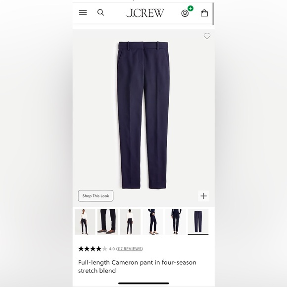 J Crew Full-length Cameron pant in four-season stretch blend - Picture 4 of 4